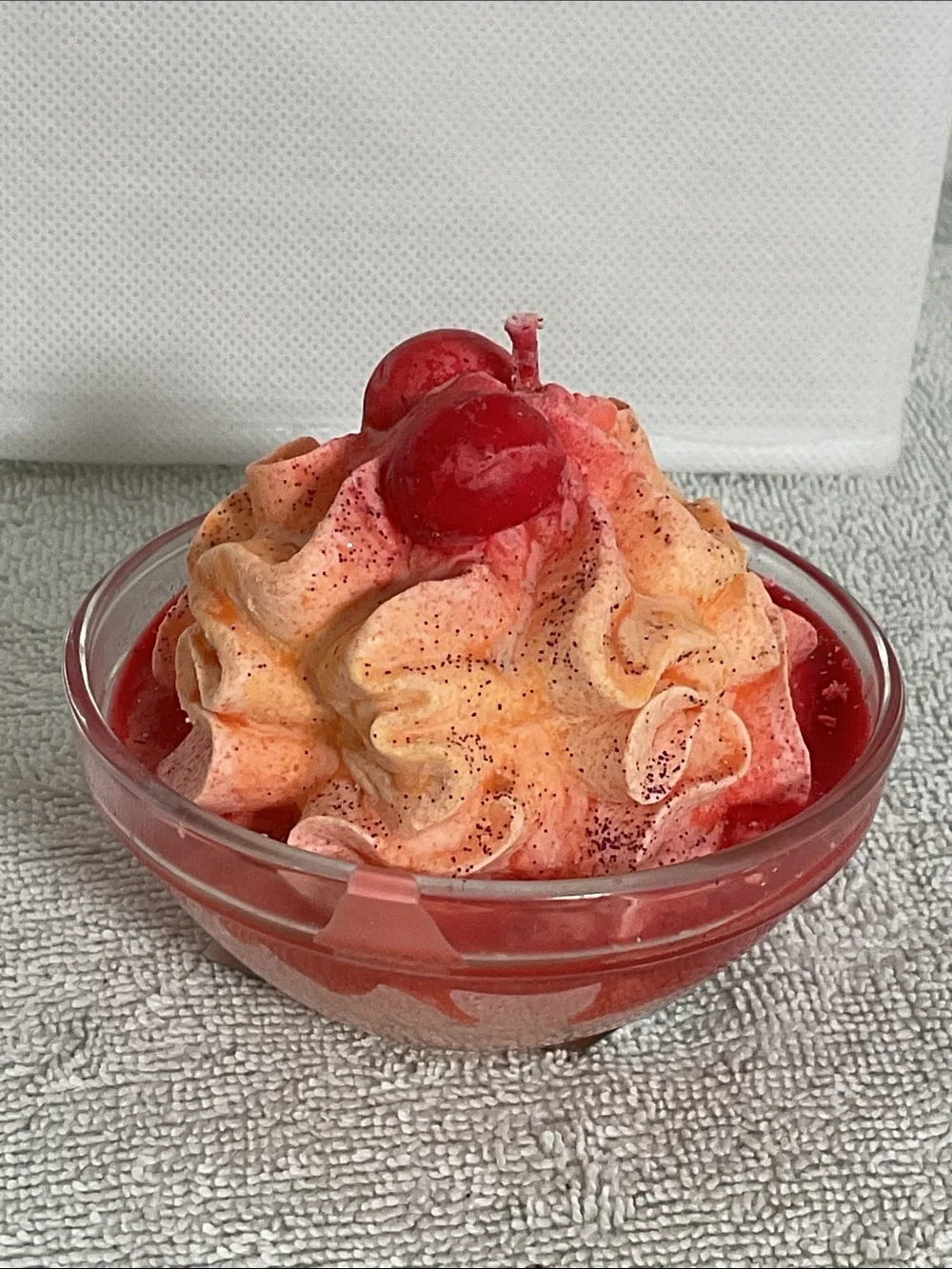 Dulce Candles Passion Fruit Dessert Ice Cream Sundae Soy Wax Candle NWT